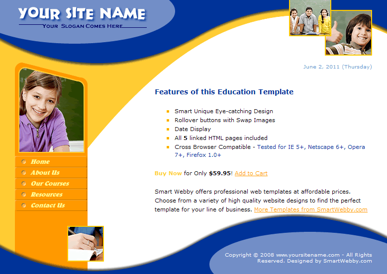 Free Download Of Educational Website Templates