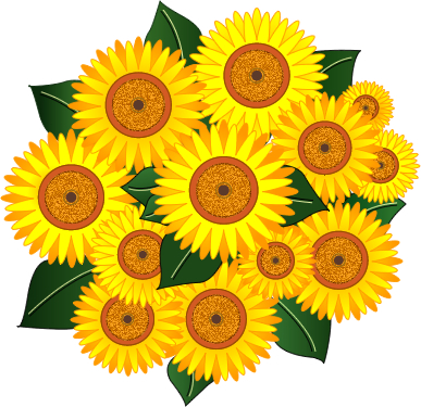 simple sunflower drawing