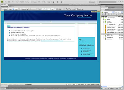 Free Dreamweaver Template 6 [Business] - Adobe Dreamweaver View