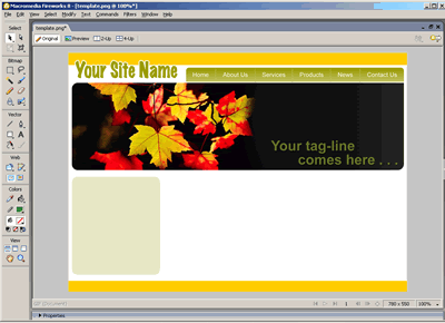 Template 126 [General] - Adobe Fireworks View