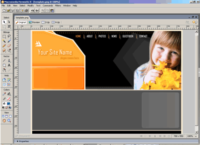 Template 128 [Family/General] - Adobe Fireworks View