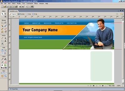 CSS Template 131 [Business] - Adobe Fireworks View
