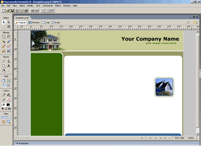  Template 13 [Real Estate/General] - Adobe Fireworks View
