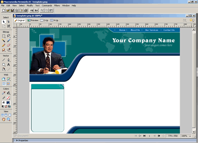 Template 14 [Business] - Adobe Fireworks View