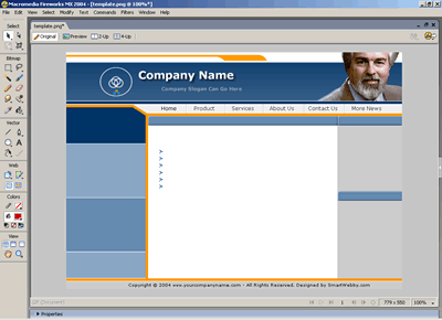  Template 18 [Business] - Adobe Fireworks View