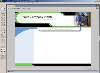 Template 21 [Business] - Adobe Fireworks View