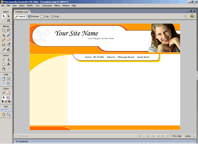 Template 21 [Personal] - Adobe Fireworks View