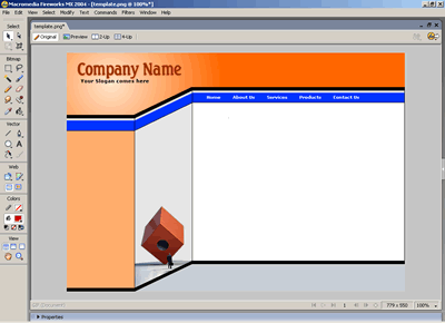 Template 27 [Business] - Adobe Fireworks View
