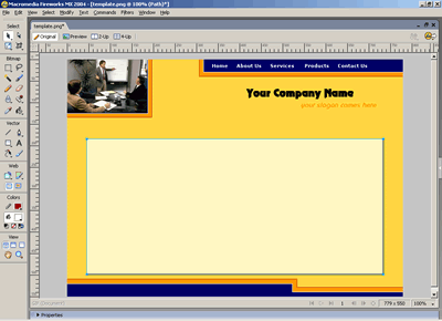 Template 93 [Business] - Adobe Fireworks View