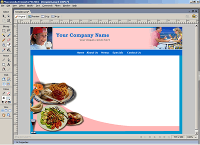 Template 95 [Food] - Adobe Fireworks View