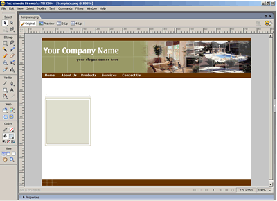 Template 96 [Real Estate] - Adobe Fireworks View