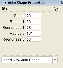 Auto shape properties