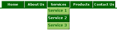 Adobe Fireworks CS4 Drop Down Menu Navigation