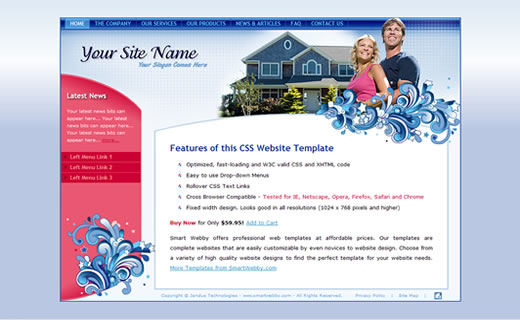Template 1142 [Real Estate/Family] - 1280px screen width view