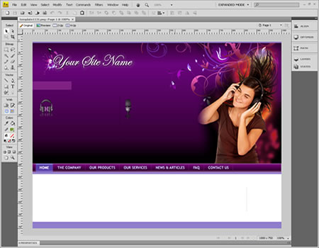 Template 1131 [Personal/General] - Adobe Fireworks View