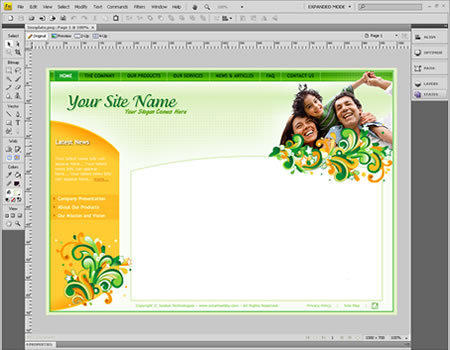 Template 1141 [Family/Education] - Adobe Fireworks View