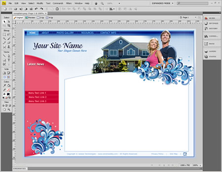 Template 1142 [Real Estate/Family] - Adobe Fireworks View