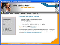 CSS dreamweaver template 103 - telecom