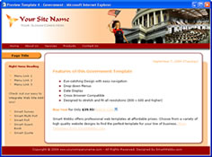 CSS dreamweaver template 4 - government