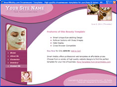 dreamweaver template 7 - beauty