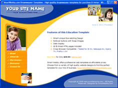 CSS dreamweaver template 7 - education