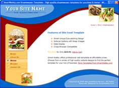 CSS dreamweaver template 7 - food