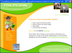 CSS dreamweaver template 7 - kids/education