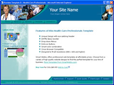 CSS dreamweaver template - health/medical professionals
