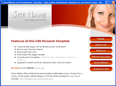 CSS dreamweaver template 116 - personal