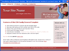 CSS dreamweaver template 123 - family/general
