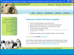 CSS dreamweaver template 135 - pets