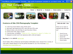 CSS dreamweaver template 136 - photography